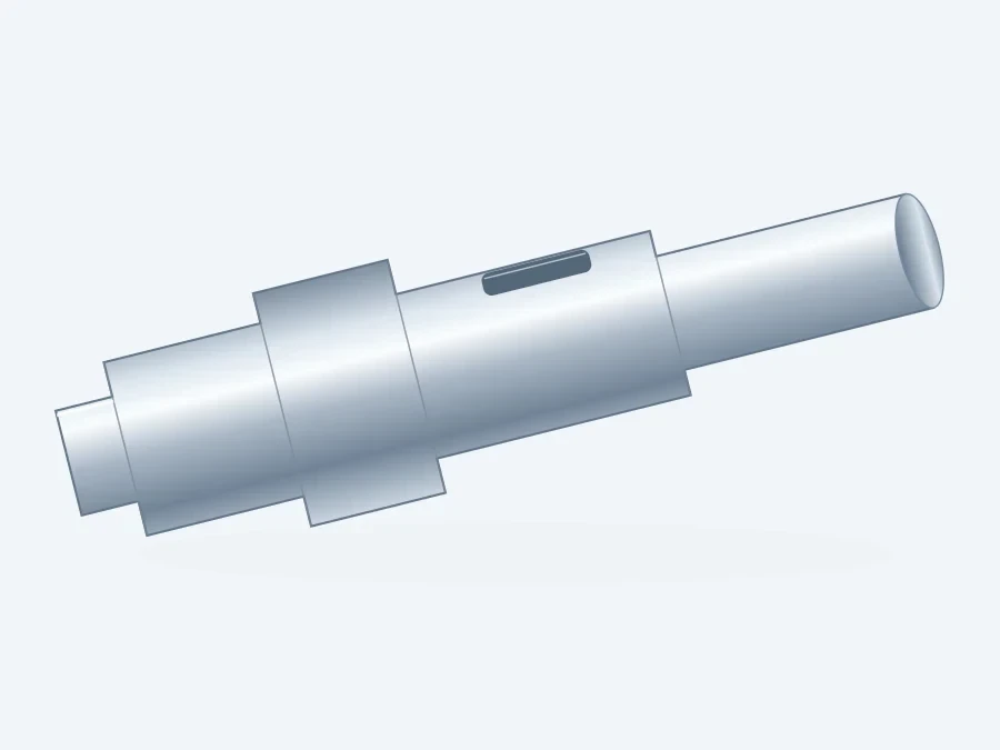 Illustrative stepped shaft, not an approved vehicle part or customer project