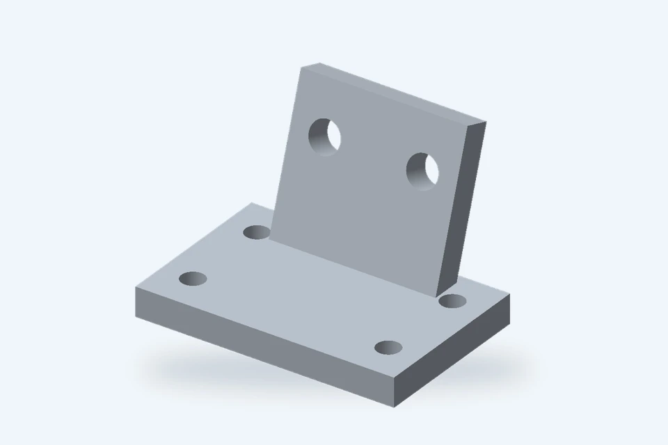Illustrative part geometry for angled or multiple faces