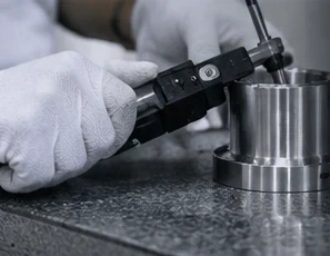 Dimensional inspection of a turned component