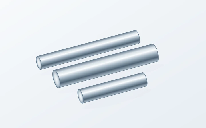 Locating pins with cylindrical fitting surfaces