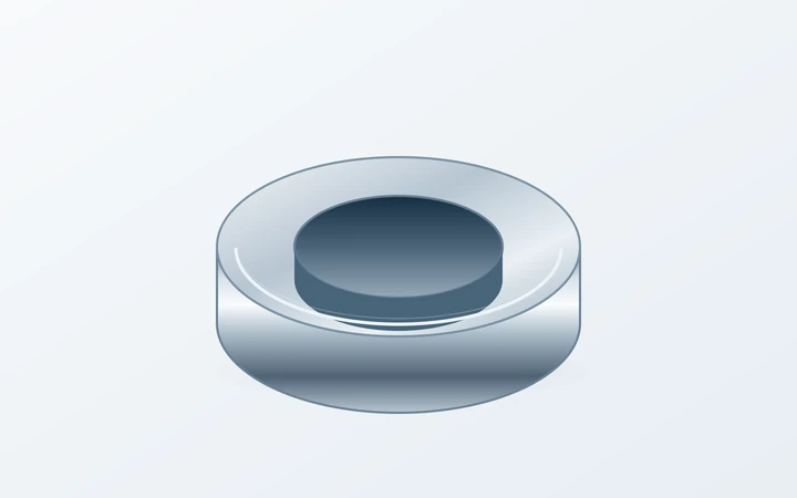 Ring showing its bore and annular end face
