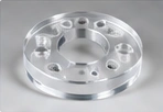 Clear flanged ring — AI illustration, not a vetcnc photograph or a verified PMMA sample
