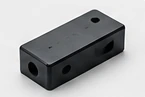 Illustrative wear pad with mounting holes — AI illustration, not a vetcnc factory photo or a verified nylon sample