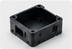 Illustrative machined housing geometry — AI illustration, not a vetcnc production photograph