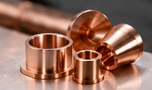 Illustrative turned copper surfaces — AI-generated illustration, not a vetcnc photograph