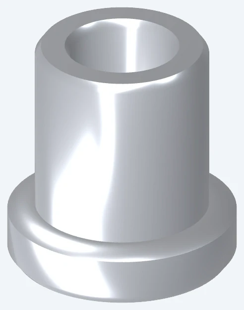 Flanged bushing geometry — illustrative image, not a vetcnc customer part or factory photograph