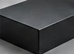 Illustrative black polymer stock — AI illustration, not a vetcnc factory photo or a verified nylon sample