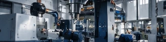 Turning and machining — AI-generated illustrative scene, not a vetcnc facility