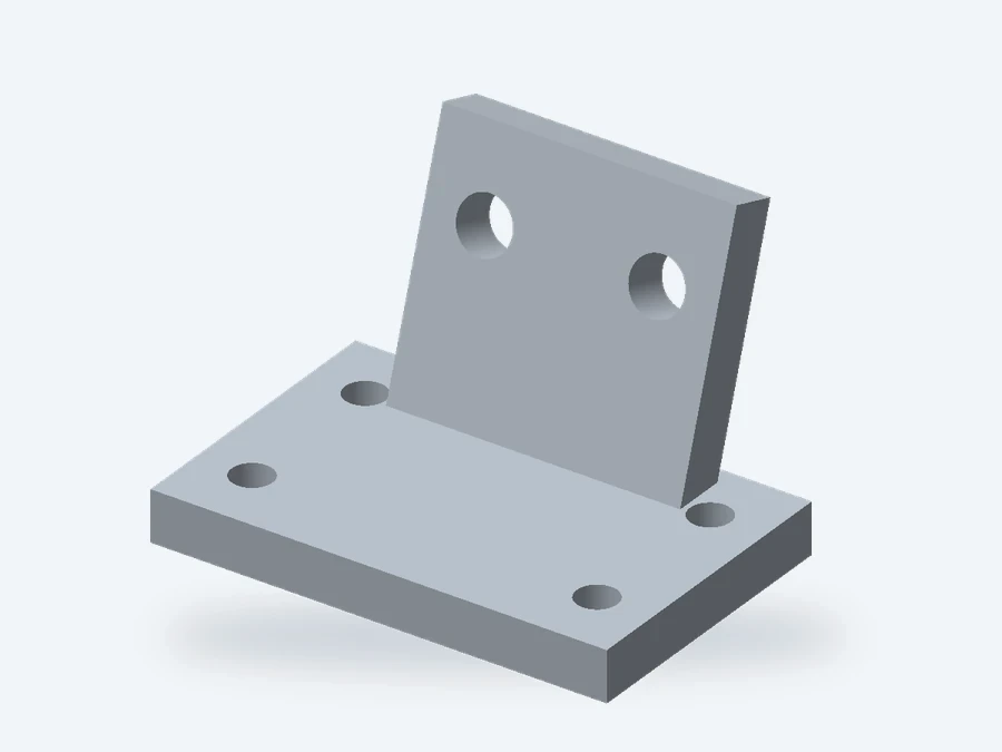 Illustrative machined bracket for a supplier drawing review