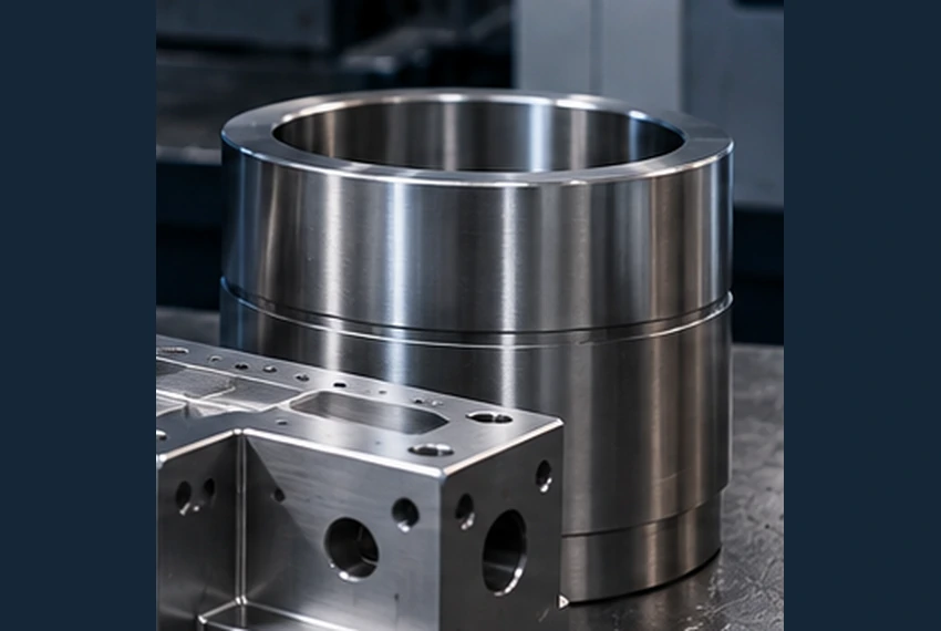 Illustrative thin-wall sleeve and internal bore — AI-generated illustration, not a vetcnc photograph