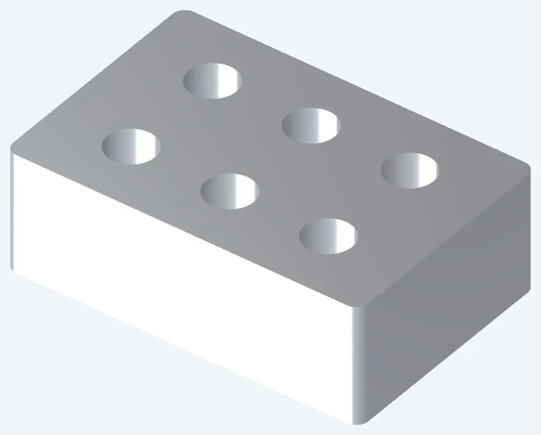 Polymer guide block — illustrative image, not a completed customer project
