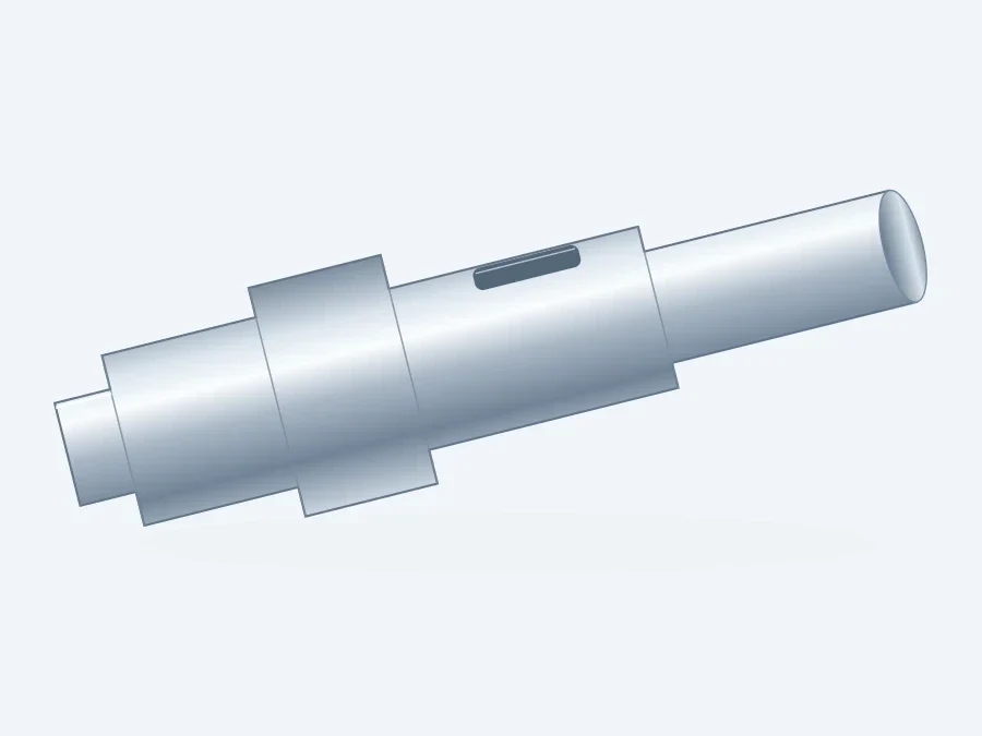 Illustrative component geometry for turning produces round features